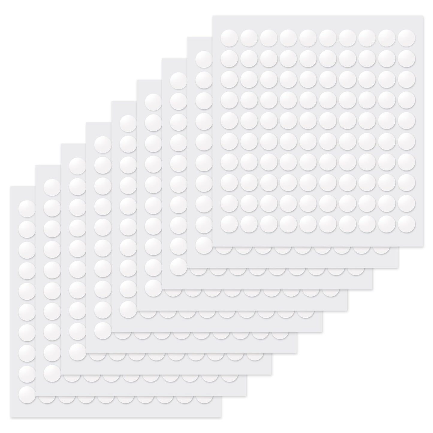 Molain 900 Pcs Double Sided Sticky Dot Stickers Removable Round Putty Clear Sticky Tack No Trace Sticky Putty Waterproof Adhesive Putty for Office Crafts Balloons Festival Party Decorations(10mm)