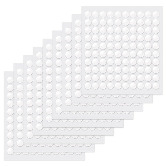 Molain 900 Pcs Double Sided Sticky Dot Stickers Removable Round Putty Clear Sticky Tack No Trace Sticky Putty Waterproof Adhesive Putty for Office Crafts Balloons Festival Party Decorations(10mm)