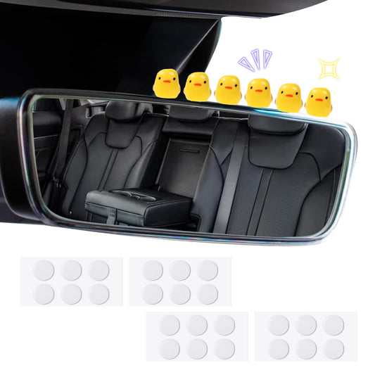 Jeffdad 20 Pcs Cute Yellow Chick Car Rearview Mirror Accessories, Kawaii Mini Bird Car Dashboard Accessories, Car Fun Accessories Ornament for Car Mirror Interior Decor
