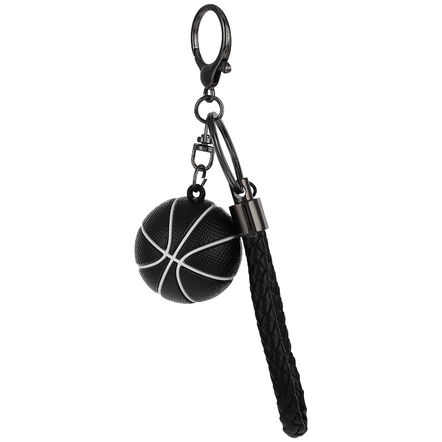 cobee Basketball Gift Keychain, Novelty Sport Ball Key Chain for Boys Sports Fan Basketball Key Rings Inspirational Gift Keyrings for Kids Party Favors Reward Gift (Black)