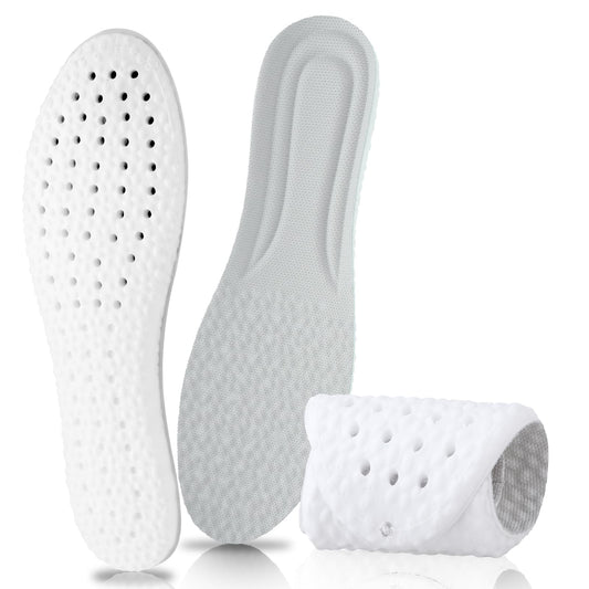 Amaxiu Memory Foam Shoe Insole, Shock Absorption Sports Inserts Anti-Slip Cropable Insoles Arch Support Orthotic Insoles Soft Elastic Insoles for Men Women