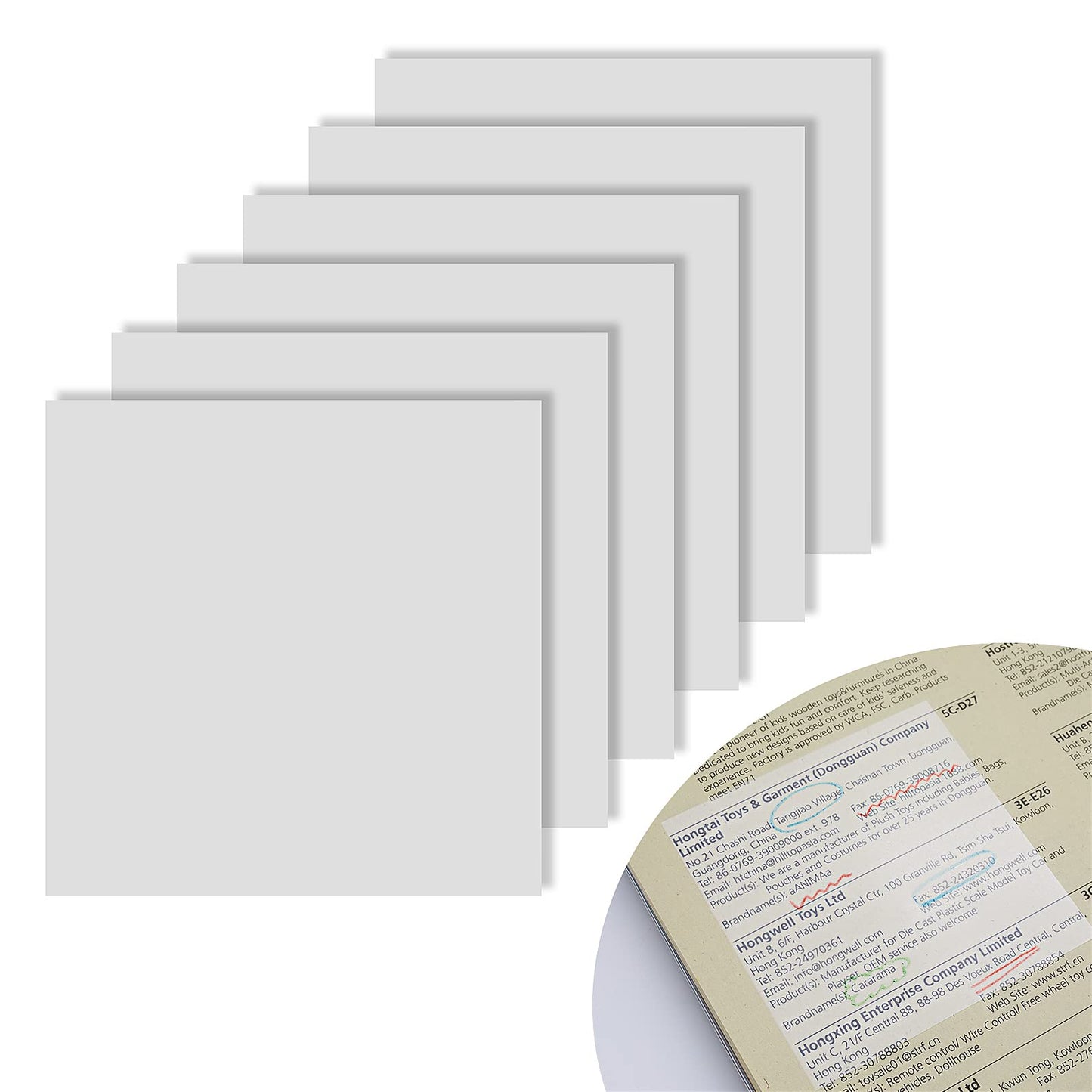 cobee Transparent Sticky Notes, 300 Pieces Clear Self-Stick Note Pads Waterproof Memo Pad Reading Studying Home Office School Supplies 6 Pack