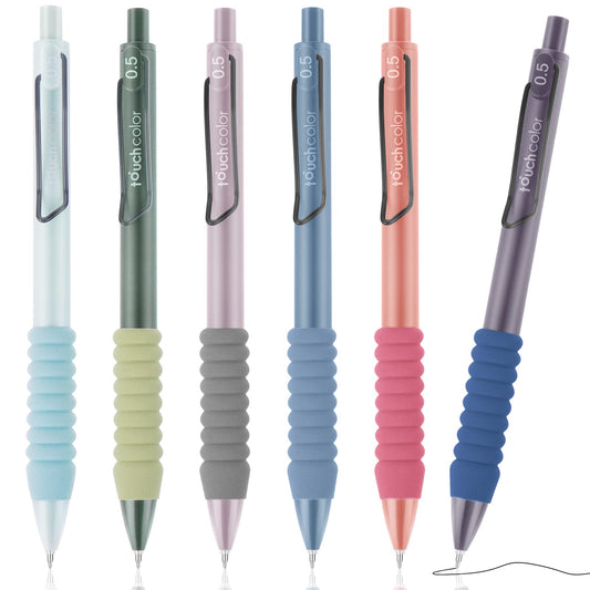 Giantree Super Soft Cute Gel Ink Pen, 6Pcs 0.5mm Retractable Gel Ink Pens Smooth Writing Quick-drying Pen for School Office Gift Supplies