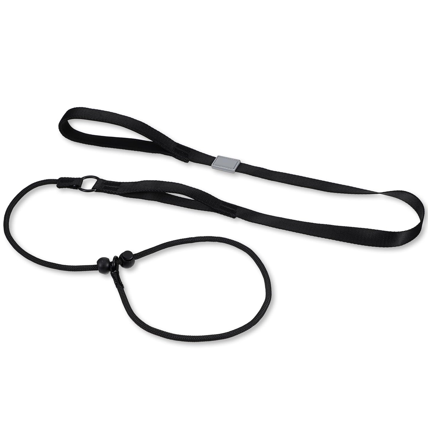 Yuanchu Slip Leash for Dogs, 1.7m dog slip Leash Dogs Leash with Comfy Handle Dog Thin Leash with Sliding Rubber Stopper Anti Pull Nylon Training Rope for Outdoor Puppy Small Medium Large Dogs