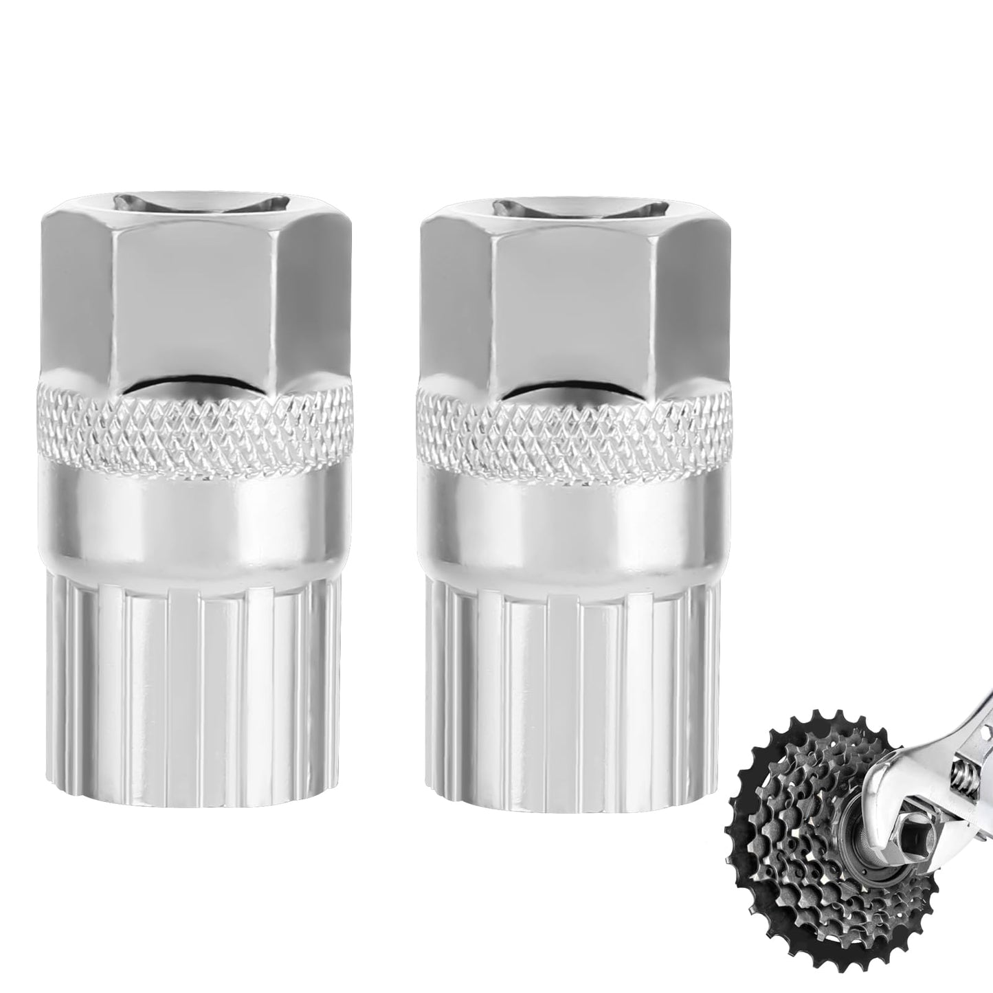 Molain Bicycle Freewheel Removal Tool, Steel Bike Freewheel Remover Compatible with Shimano, Saches, DNP, Sun Race, Freewheel Lockring Tool for 12 Spline Freewheels Repair(2PCS)