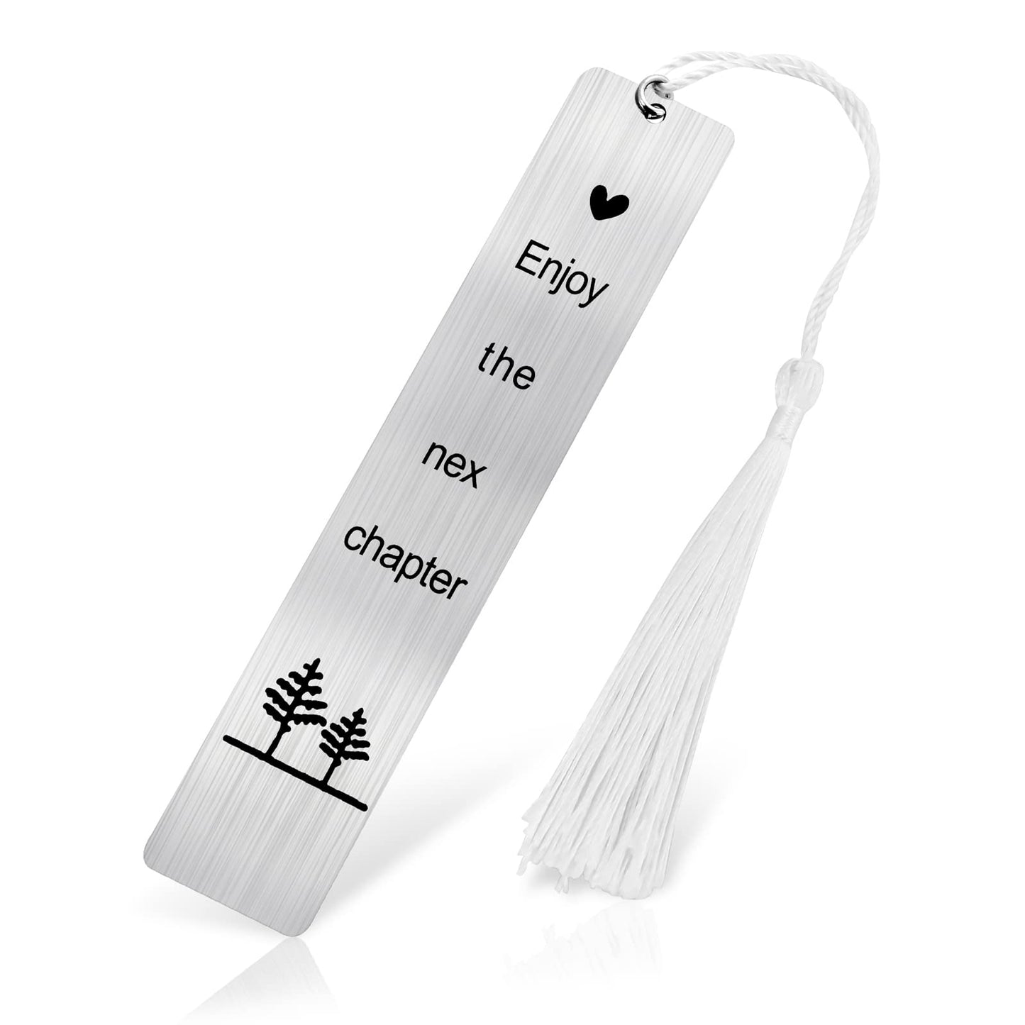 cobee Inspirational Bookmark with Tassel, Motivational Bookmark Gift for Book Lovers Metal Book Markers Book Page Markers Graduation Gifts for Teacher Coworker Colleagues Employee(B)