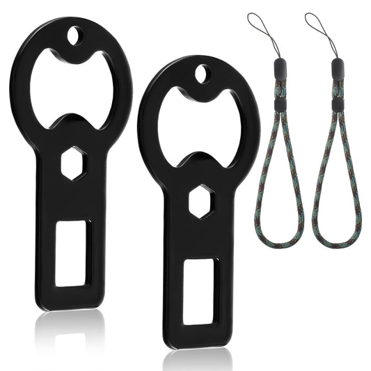 AOZUO 4Pcs Bottle Opener, Portable Metal Bottle Opener Clip Flat Bottle Opener with Lanyard Seat Belt Beer Opener for Outdoor Enthusiasts Bartender Home Restaurants Bars Gifts