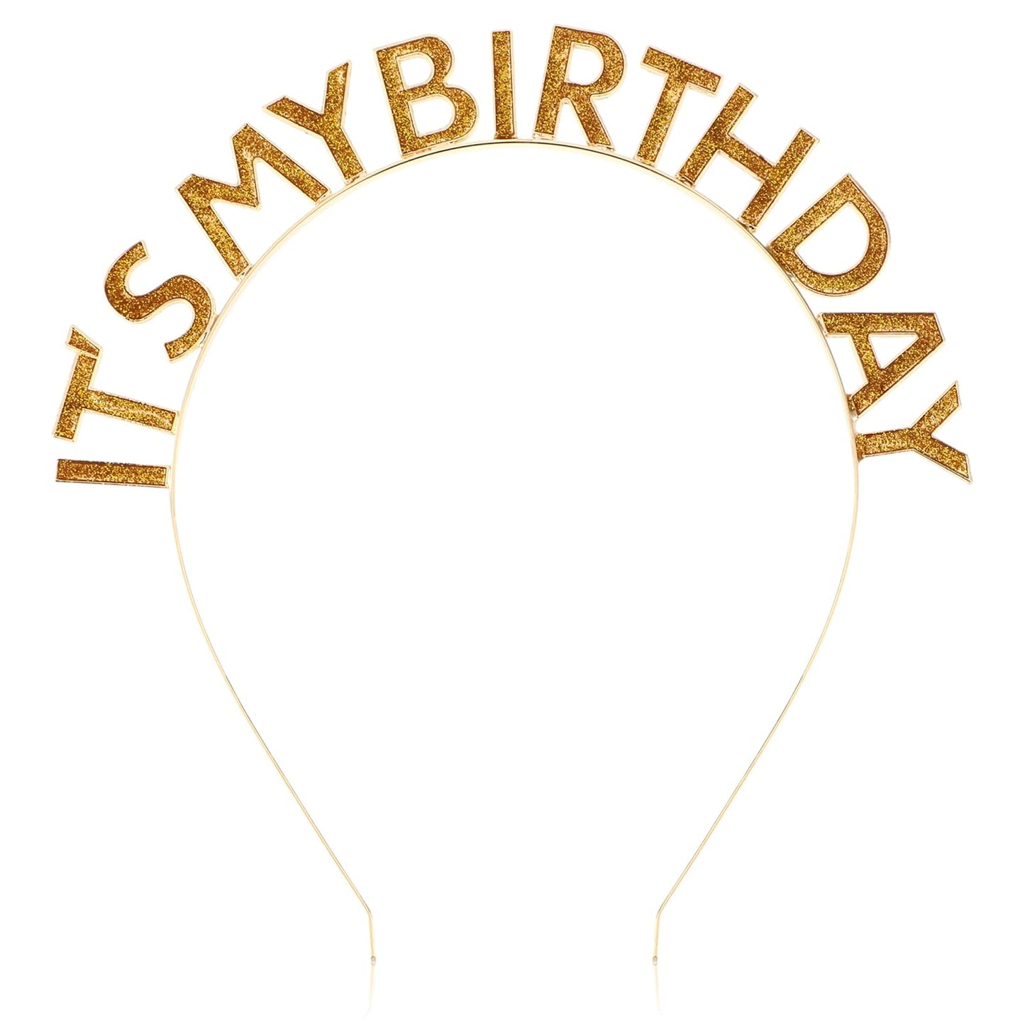 Giantree Birthday Girl Headbands Birthday Crown, It's My Birthday Headband Bling Rhinestone Hair Band, Birthday Tiara Birthday Decoration Happy Birthday Accessories Birthday Gifts for Women Girl(Gold)