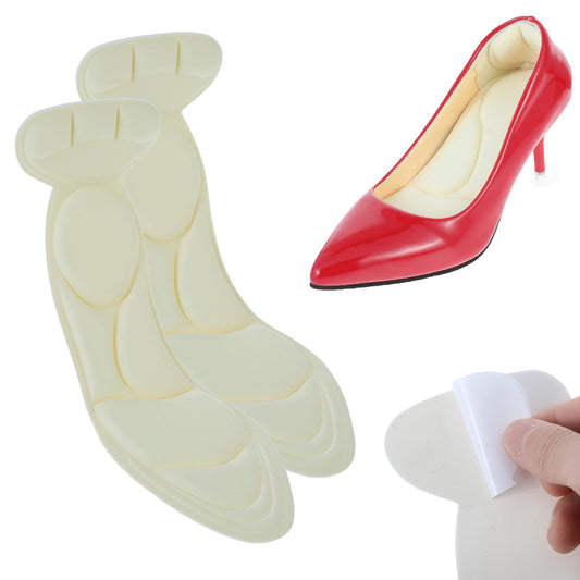 HJZHII Shoe Insoles for Women, Insoles for Too Big Shoes, High Heels, Self Adhesive Insoles for Women, Heel Protection Insoles, Stiletto Pads, Anti-Slip
