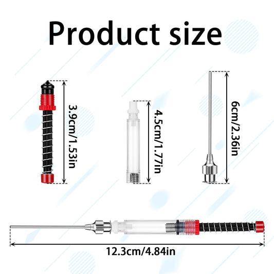 Andibro 6 Pack Fountain Pen Ink Syringe Filler, 3.4mm Bore Diameter Fountain Pen Spring Converter Ink Auxiliary Absorber Ink Filling Syring with Removable Blunt Needle Tip for Fountain Pen
