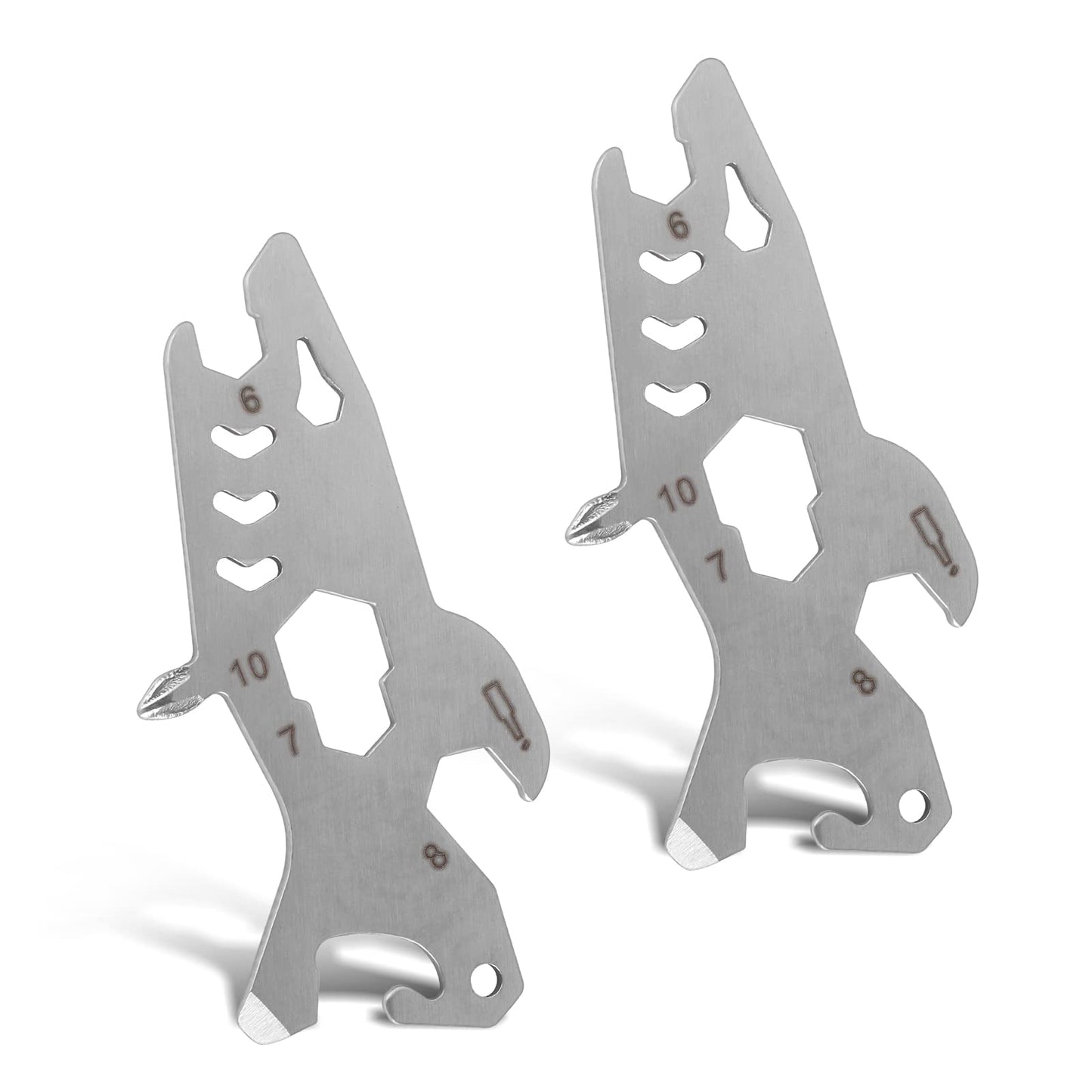 Cobee Shark Bottle Opener, 2 Pcs Multifunctional Shark Beer Opener Keychain Pendant Creative Metal Opener Pocketable Opener Accessories for Camping Traveling for Dad Boyfriend Bartender