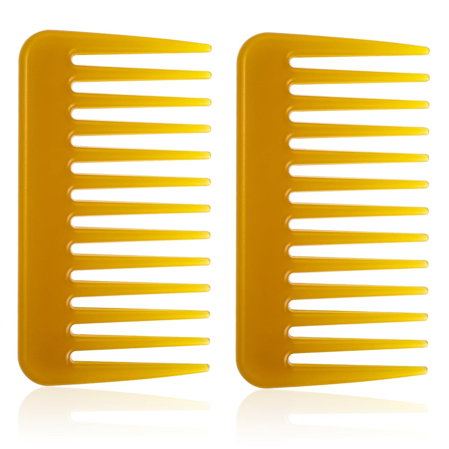Giantree 2 Pcs Mini Wide Tooth Comb, Small Travel Purse Detangling Comb Portable Beard Comb Curly Hair Comb Shower Comb for Men Women Wet Dry Long Hair Styling Comb