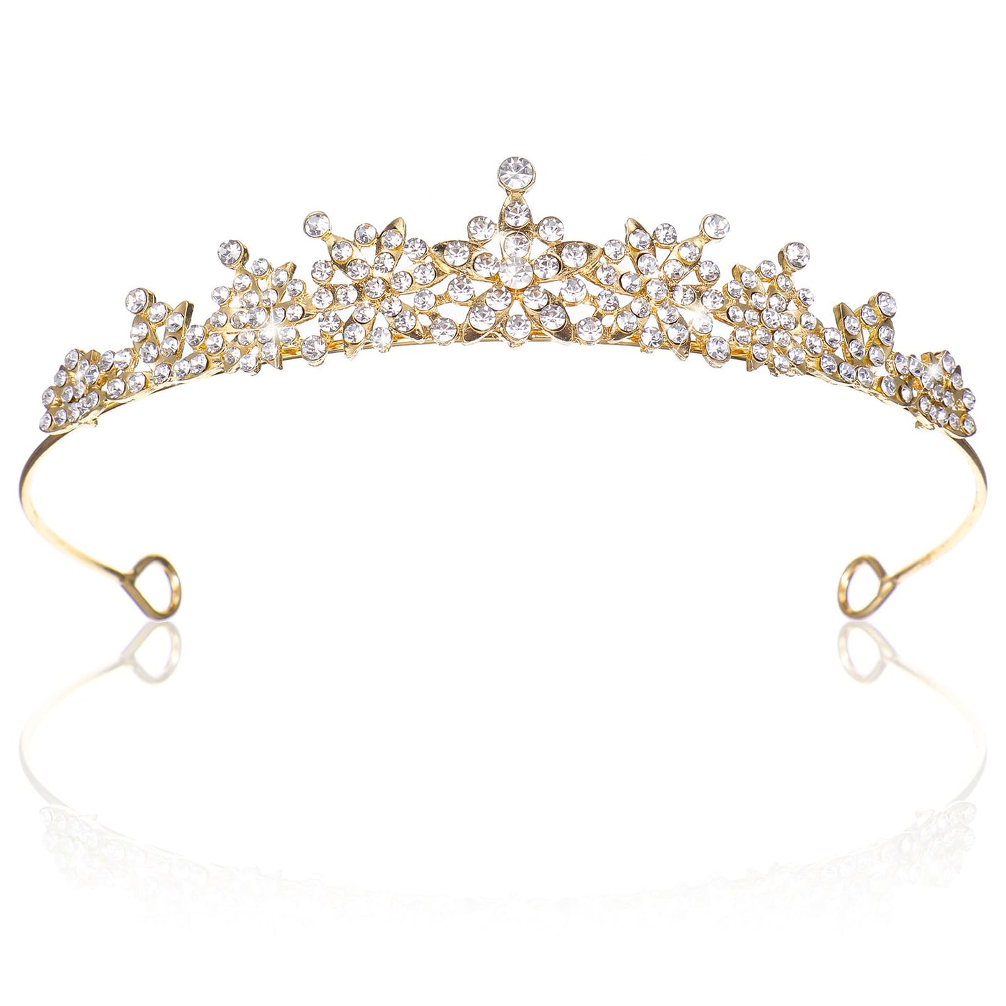 WJIAAA Queen Crown, Crown Girls Tiara for Wedding, Crystal Women's Hair for Birthday, Wedding, Prom, Princess Parties, Women and Girls, Standard, Zinc alloy, Zinc alloy