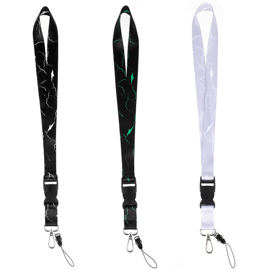 cobee Badge Lanyards with Detachable Buckle, Keychain Lanyard for Women Men Heavy Duty Neck Lanyard Badge Holders Lanyard for Nurse Teachers Office School Supplies(Multicolor-3 Pcs)