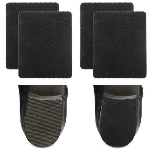 cobee 4 Pcs Shoe Heel Repair, Rubber Heel Protector Kit for Boots, Adhesive Stickers Anti-Skid Insoles Replacement Tool for Repairing Leather Shoes, Sneakers, Shoe Bottom Protector(10 * 8cm)
