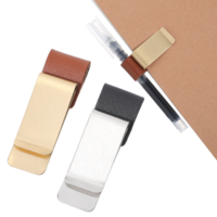 HJZHII 2PCS Metal Pen Loop Holder for Notebook, PU Leather Pen Clip Pencil Holder Metal Clip Pen Holder Pencil Elastic Loop Designed for Notebooks Journals Sketchbooks Calendars(2PCS)