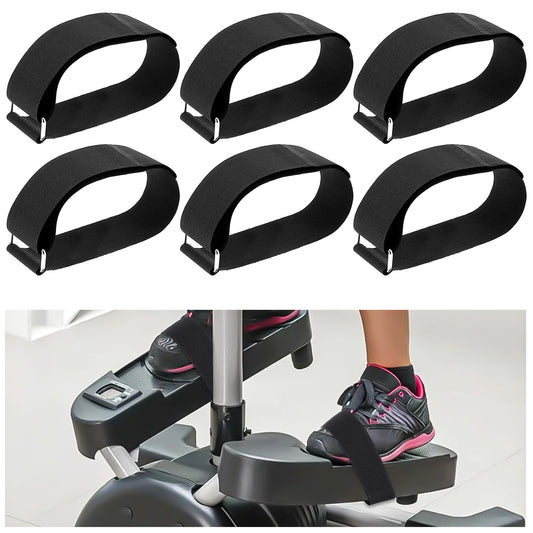 AOZUO 6Pcs Ellipse Leg Exerciser Machine Pedal Straps, Under Desk Ellipse Pedal Exerciser Pedal Straps for Seniors Fitness Home Office Sports Accessories