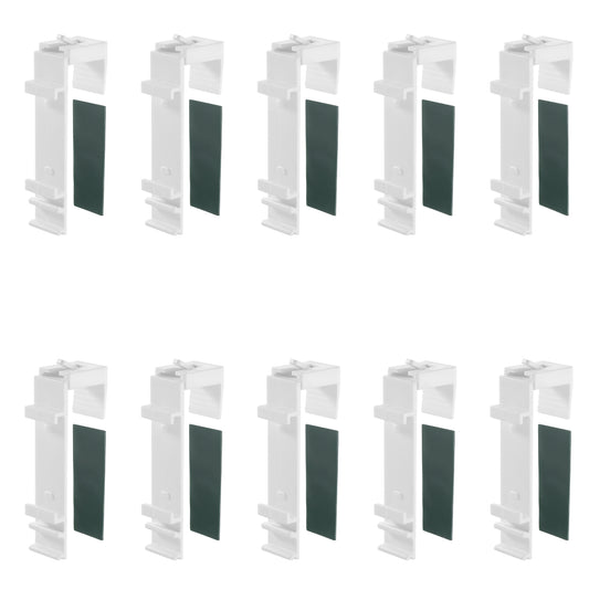 AOZUO 10PCS No Drilling Window Shade Bracket, No Tool Roller Shade Hardware Outside Mount Sturdy Roller Shades Bracket Holders for Pleated Shades Cordless Blinds Headrail Cordless Honeycomb Cellular