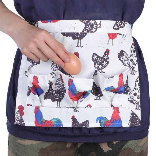 cobee 1 Pc Egg Apron for Collecting Eggs, Chicken Egg Apron With Pockets Egg Collecting Apron, Egg Gathering Apron Chicken Egg Holder for Housewife Farmhouse(S)