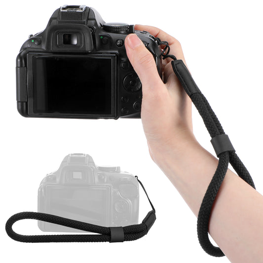 JIEYAO Adjustable Camera Wrist Strap, Black Hand Strap Lanyard, Soft Nylon Wristlet Straps Rope Camera Hand Strap for Camera Phone Case Keys Keychain USB Flash Drive Flashlight Glove Leash