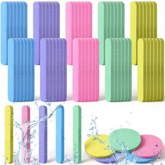 HJZHII 60 Pcs Compressed Facial Sponges, Round Facial Cleansing Sponges Makeup Removal Sponge Pads for Women Face Daily Facial Cleansing Exfoliating Makeup Removal