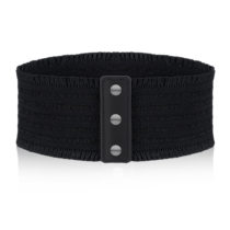 JIEYAO Wide Elastic Waist Belt for Women, Wide Waist Belt with Snap Fastener for Dresses(black)