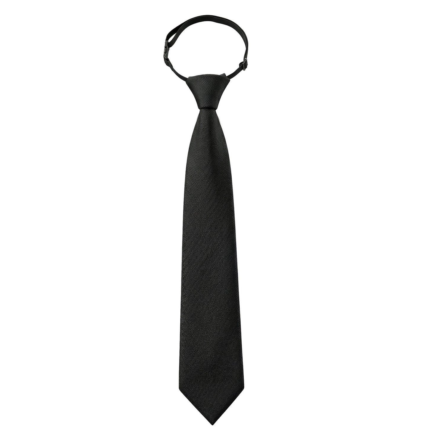 MBAIYO Black Tie for Women, 17“ Adjustable Pre-Tied Skinny Neck Tie for School Uniforms Office Graduation Women Men's Necktie