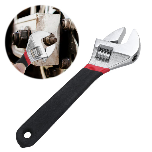 BOHUIZ 6"/150mm Adjustable Spanner, Metric Scales Small Adjustable Wrench Max Opening 20mm Wide Jaw Wrench with Rubber Anti-Slip Grip Rust Resistant High Carbon Steel Spanner for Home Garage Workshop