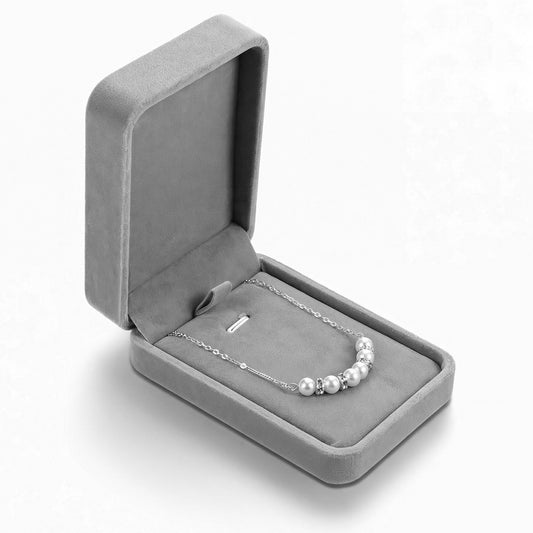 MBAIYO Velvet Earring Gift Box, Elegant Small Jewelry Presentation Case for Stud Earrings Storage Ring Necklace Storage Case Organizer for Wedding Anniversary Birthday Valentine's Day Gift(Grey)
