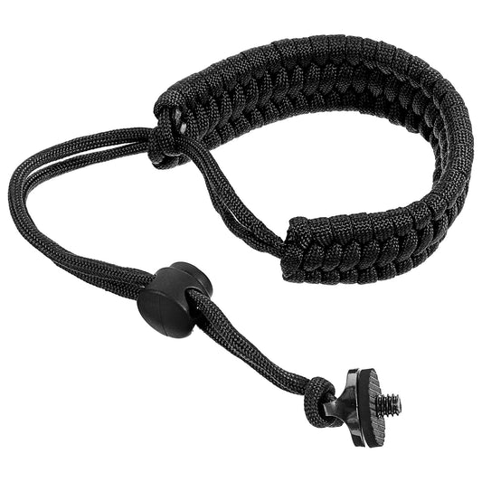 Amaxiu Camera Wrist Strap with 1/4 Inch Screw, Adjustable Nylon Lanyard for Action Camera & 360 Cameras, Anti-Drop Hand Strap for Digital Cameras and Gimbals, Black