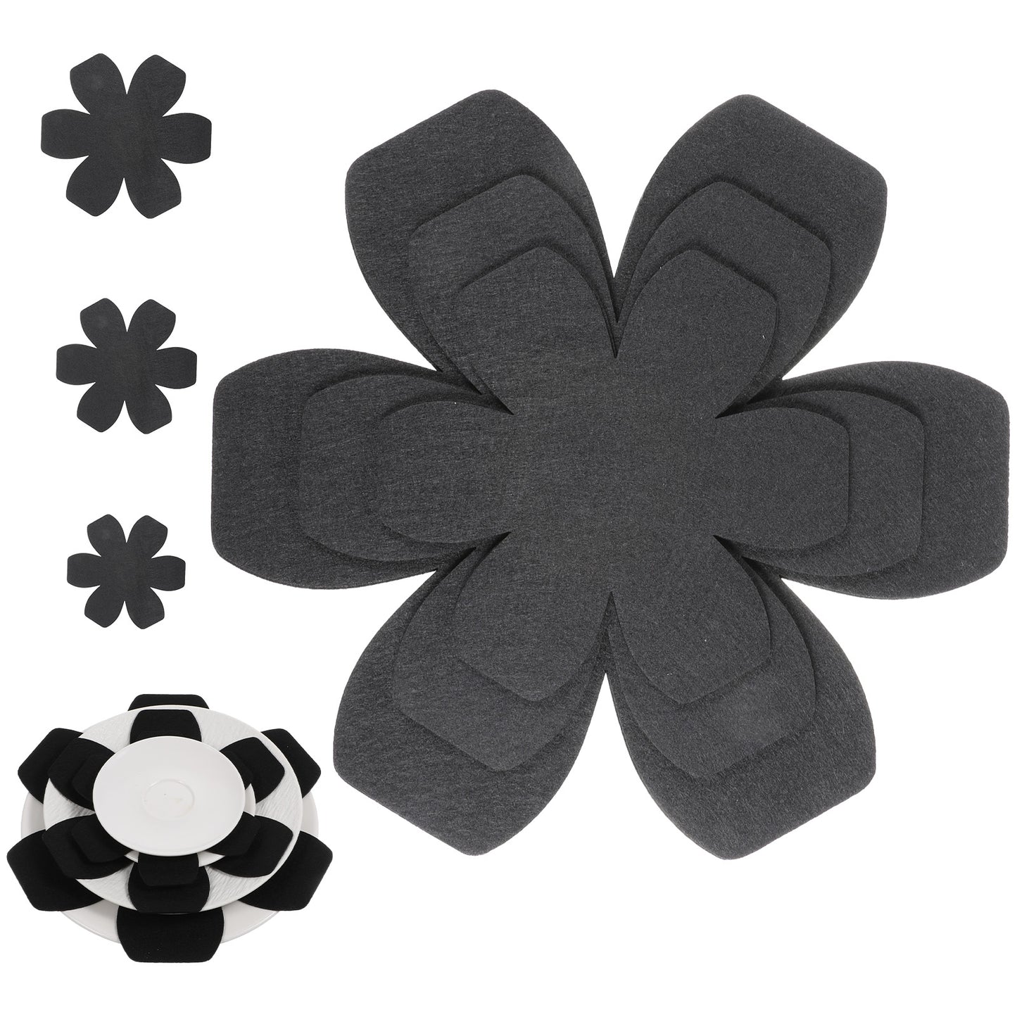 Giantree 6 Pcs Pot and Pan Protectors for Stacking, 3 Sizes Pan Separators Felt, Non-Slip Felt Pans Cookware Separators Gray Pot Protectors Ideal for Stacking and Protecting Pots and Pans