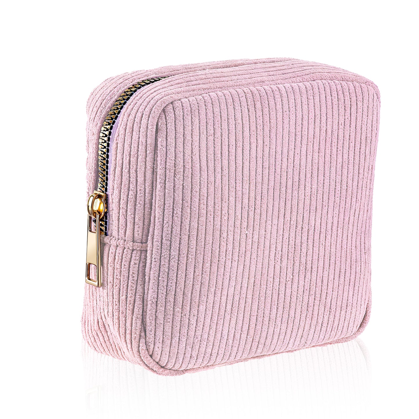 Yuanchu Period Bag for Teen Girls, Corduroy Sanitary Napkin Storage Bag Sanitary Tampon Bags Cute Period Pouch Soft Menstrual Cup Pouch for School Office Storage Sanitary Products(Pink)