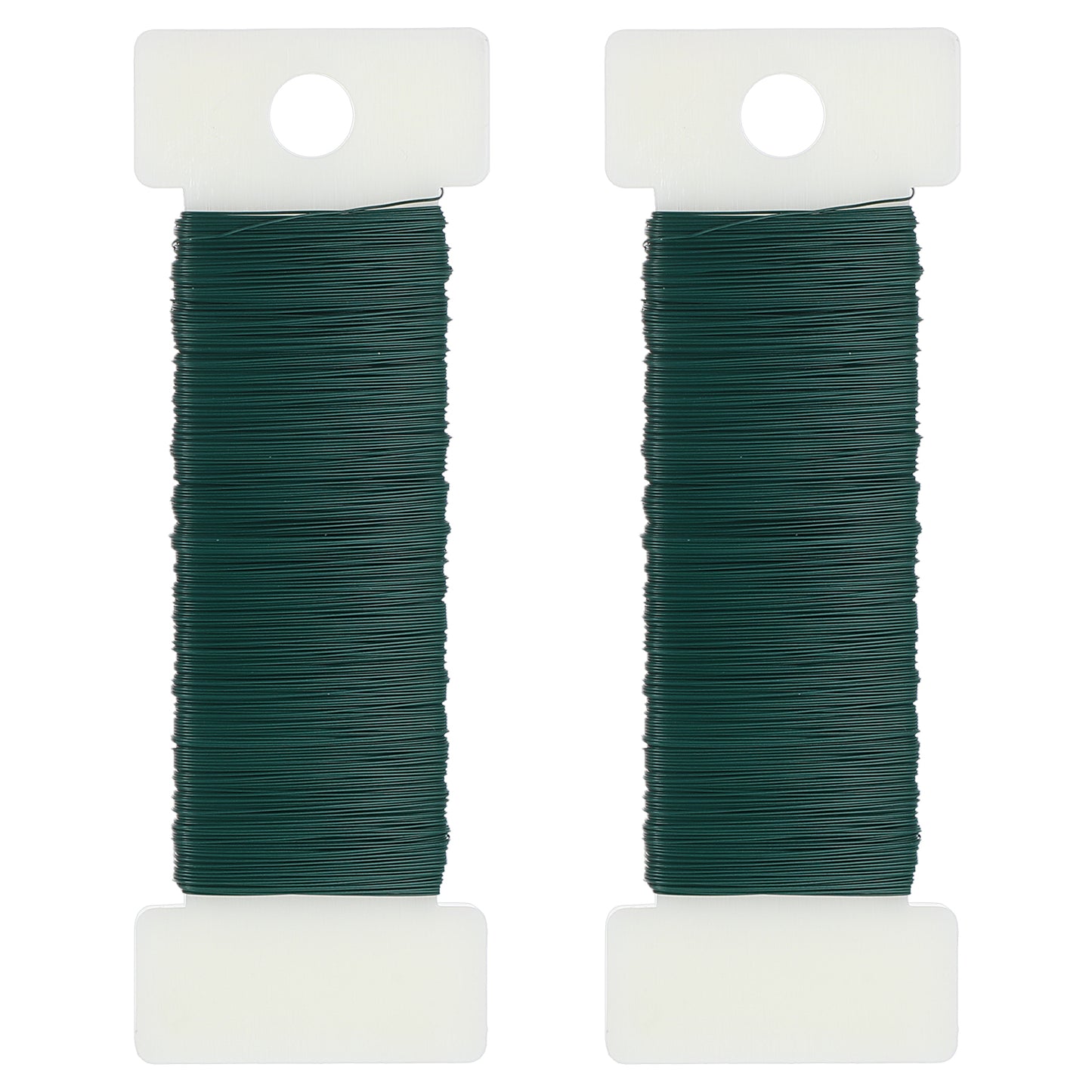 TIESOME 2 Pcs Green Floral Wire, 110 Yards 0.35mm Flexible White Floral Wire Crochet Wires for Crafts, Iron for Crafts, Christmas Wreaths, Tree, Flower Arrangement, Ribbon Making DIY
