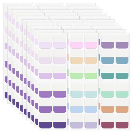 Molain 360 Pcs Sticky Index Tabs, 18 Colors Colored Book Sticky Tabs for Notebooks Binders Book Annotation Tab Stickers for File Classification (1x1.1 Inch)