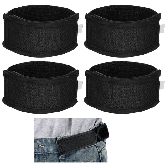 Molain 4 Pcs No Buckle Belts For Men, Elastic Buckleless Belts for Men Waist Tightener Invisible Side Belt for Jeans Pants