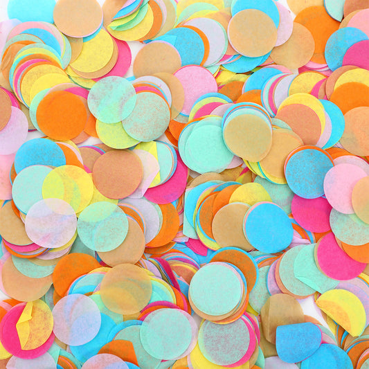 IANFAN 8000 Pcs Round Paper Confetti, Colorful Table Confetti Paper Rainbow Tissue Papers Circles for Birthday Wedding Party Festival Decorations DIY Crafts Scrapbooking