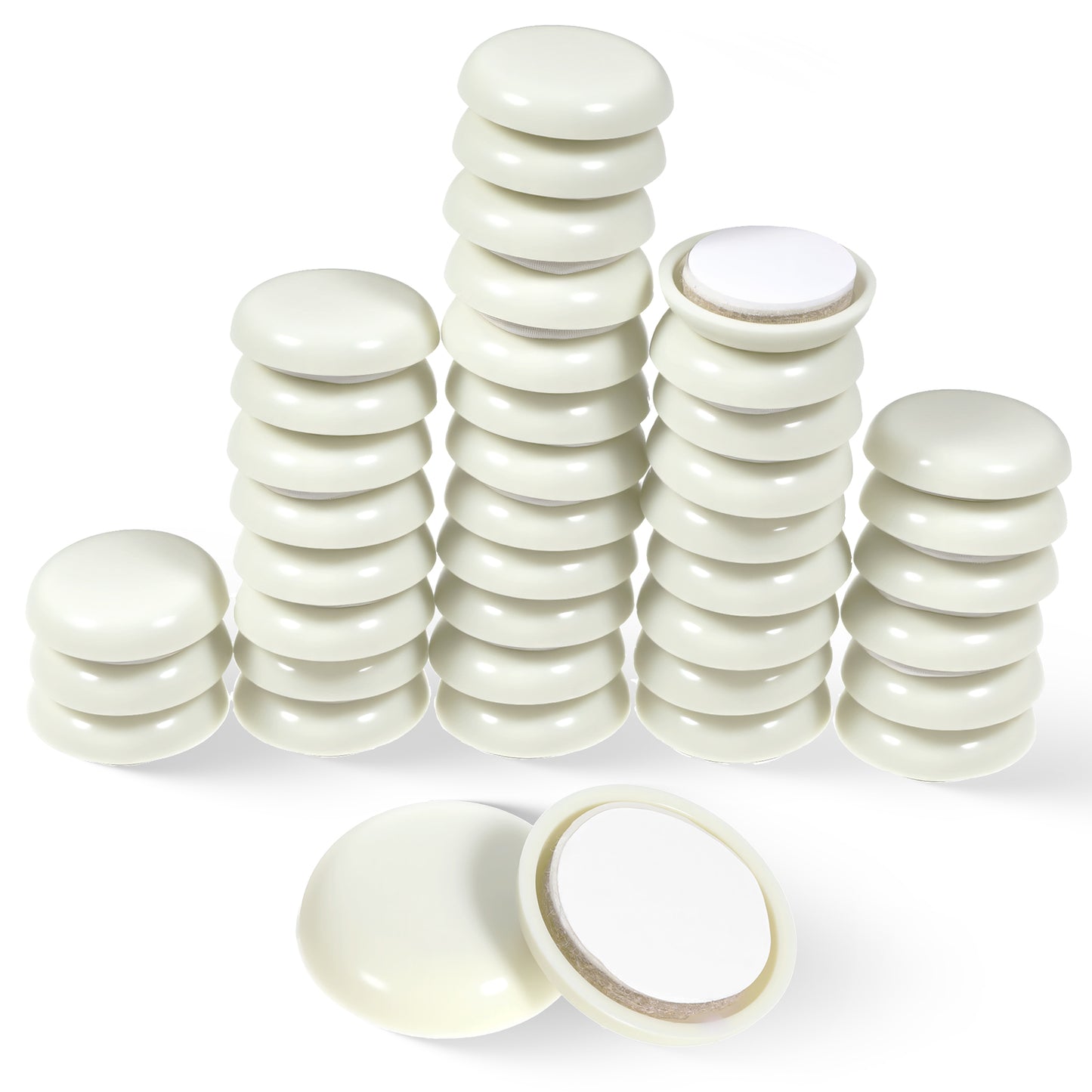 LIQWEI 40Pcs Furniture Sliders for Carpets, Self-Adhesive Chair Leg Floor Protectors, Furniture Moving Pads Chair Slider for Cars, Magic Sliders Move Any Item Quickly and Easily and Surface Protection