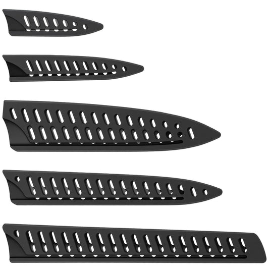 HJZHII 5pcs Kitchen Knife Sheath, Safety Knife Cover Sleeves Universal Guard Blade Protector for 10'' 8'' 5'' 3.5'' Chef Bread Paring Utility Knife
