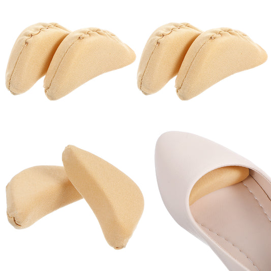 JIYIN 3 Pair Shoe Filler for Too Big Shoes Women, Soft Toe Filler Inserts Adjustable Shoe Filler Big Toe Plug Foot Brace Shoe Pads Toe Cushions for High Heels Pumps Flats Sneakers(Beige)