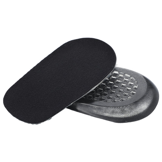 BOHUIZ 1/2 Inch Heel Lifts for Leg Length Discrepancy, Gel Height Increasing Shoe Inserts Soft Insoles for Relieving Heel Pain Comfort Half Foot Insoles for Men and Women(Black)