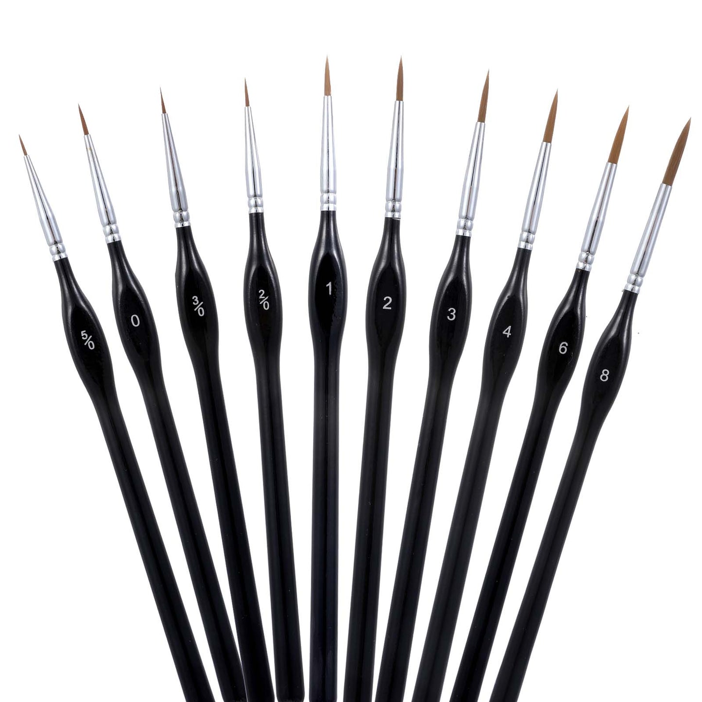 AOZUO 10Pcs Miniature Detail Paint Brushes Kit, Small Tiny Paints Brushes Set Professional Fine Detail Paint Brushes for Line Drawing Mini Paints Brushes Set for Watercolor Oil Face Nail Acrylic Model