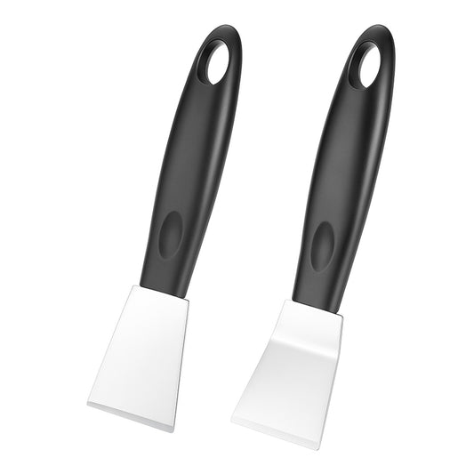 LIQWEI 2Pcs Metal Scraper, Professional 3D Print Printing Scraper, Scrappers for Cleaning Metal Small Grill Scrapers, Straight Head Scraping Tools for Model Removal, Kitchen Cleaning