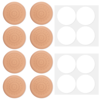 DOPENSPI 8PCS Cutting Board Feet Non Slip, Anti-Slip Cutting Board Stabilizer Pads Self-Adhesive Rubber Feet Waterproof Noise Reducing Pad for Chopping Blocks Shock-Absorbent Grips(Light Coffee)