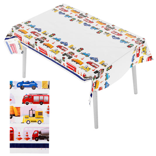 Molain Construction Plastic Table Cloths for Parties, Disposable Dump Truck Tablecloths Waterproof Dump Truck Birthday Table Covers Construction Themed Birthday Party Decoration Supplies(70 x 42 in)