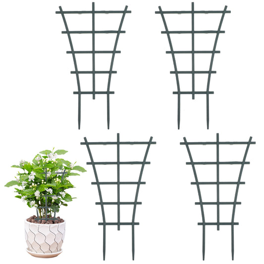 HJZHII 4PCS Plant Trellis, Plastic Stackable Trellis for Climbing Plants Mini Indoor Trelli Plant Supports for Climbing Potted Plants Vine Hoya Pothos Support