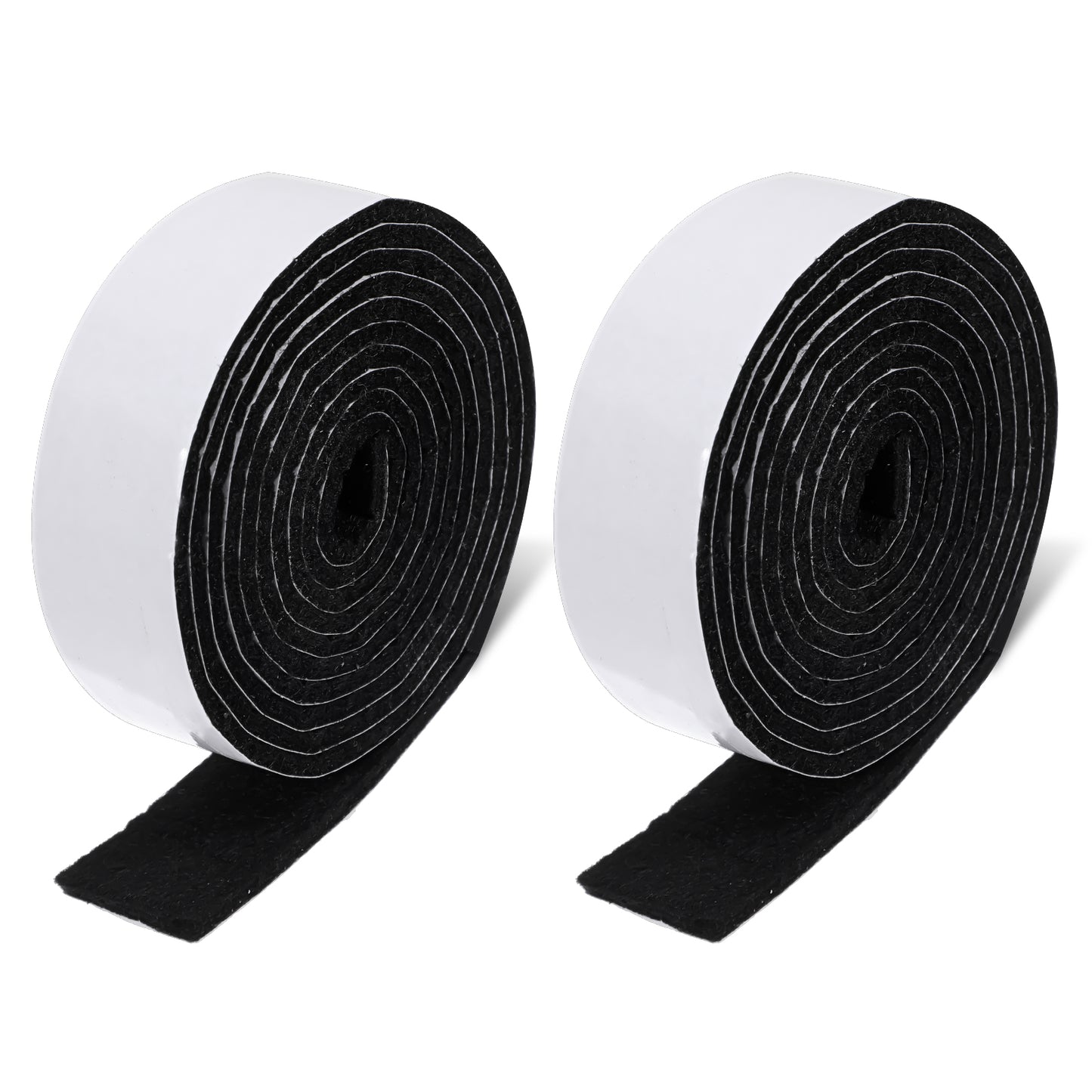 Giantree 2 Pcs Felt Strip with Adhesive Backing, Non Slip Felt Furniture Pads Cuttable Felt Tape for Protecting Furniture Surfaces Chair Wall Hardwood Floor (1" x 60", Black)