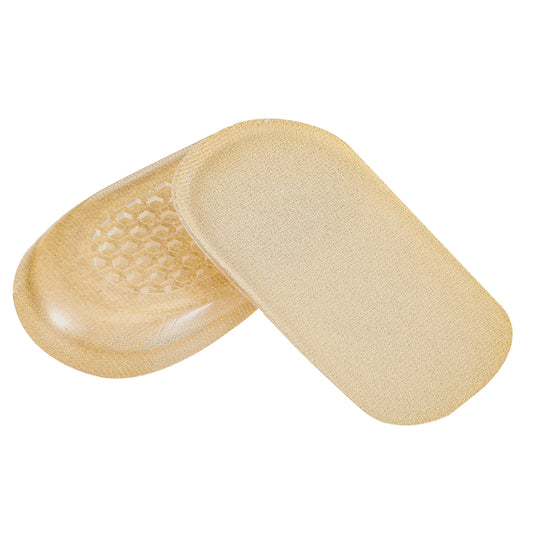 BOHUIZ 1/2 Inch Heel Lifts for Leg Length Discrepancy, Gel Height Increasing Shoe Inserts Soft Insoles for Relieving Heel Pain Comfort Half Foot Insoles for Men and Women(Brown)