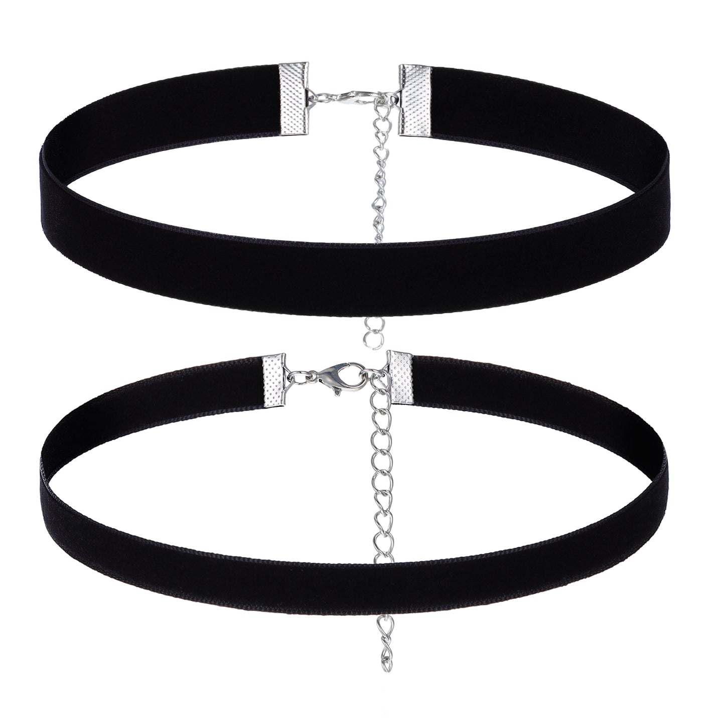 LXUEJIE 2 Pcs Black Choker Necklace, Gothic Velvet Choker Necklaces Black Velvet Witch Chokers Adjustable Gothic Chokers 90s Goth Chokerss Necklace for Valentines Birthday Halloween Cosplay
