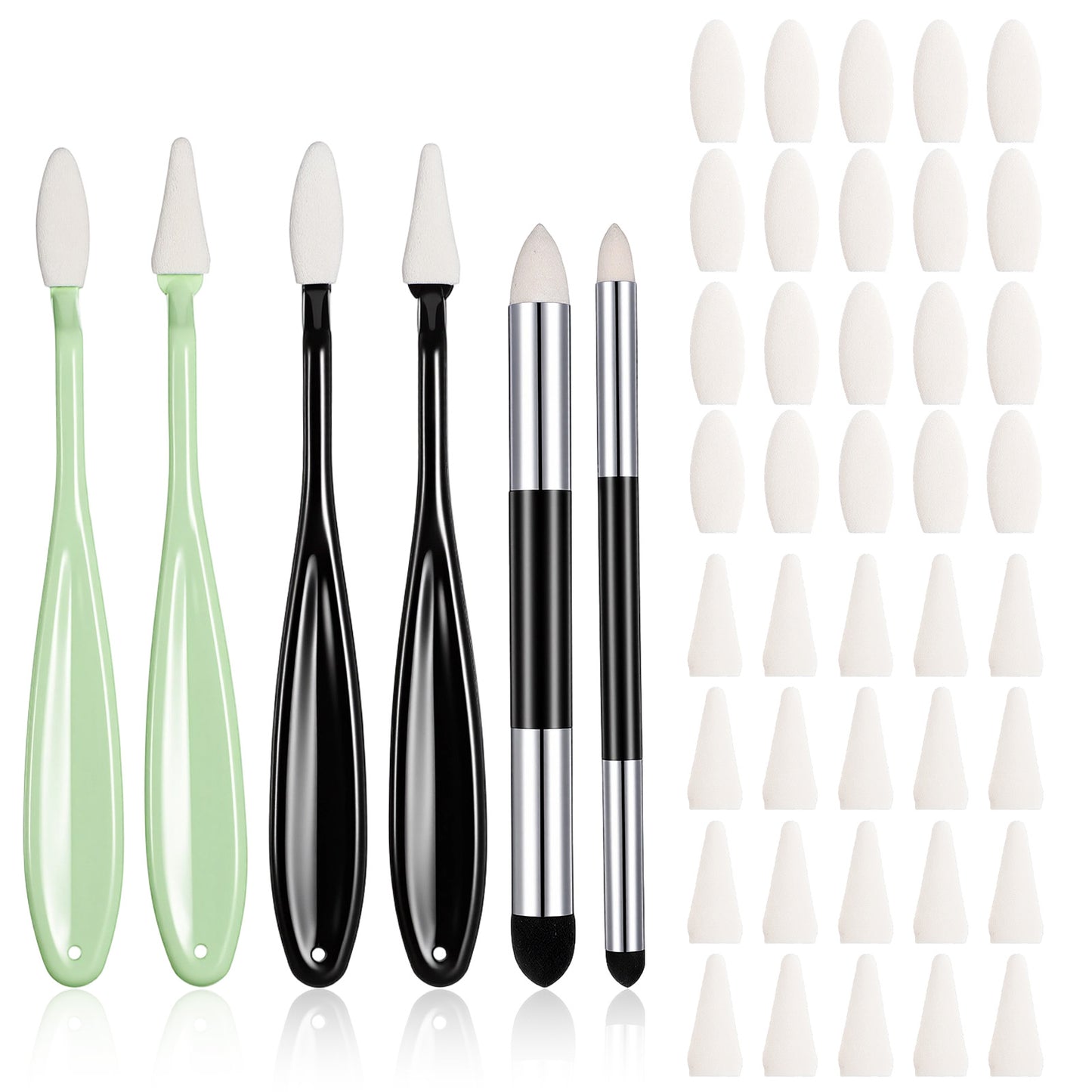 HJZHII 48Pcs Oil Pastel Blending Tools, Artist Blending Sponge Pen Reusable Double-Headed Blending Drawing Stump Washable Sketch Rubbing Brush for Artist Beginners Sketch Drawing Lightening Highlight