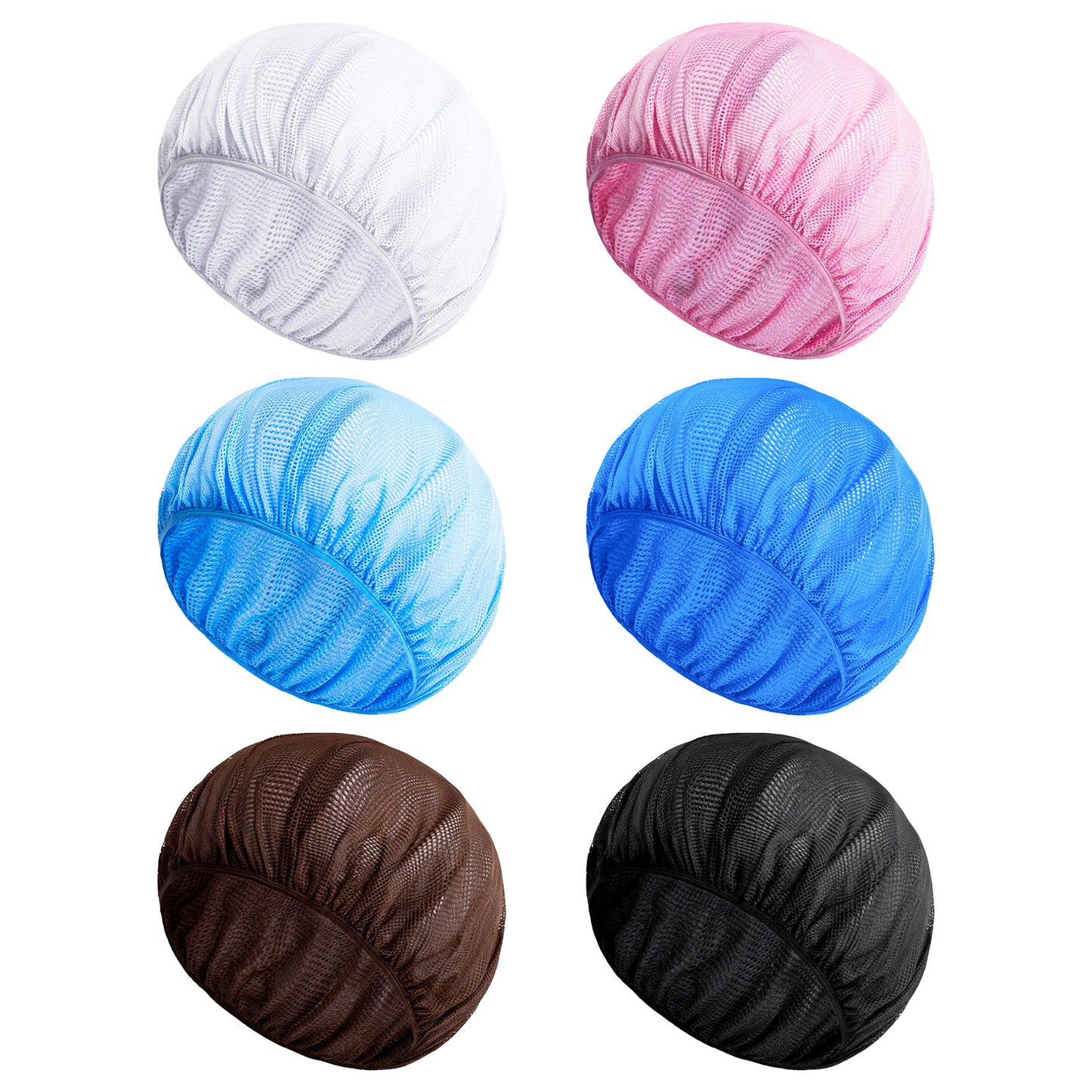 DOPENSPI 6 Pcs Sleep Bonnet for Women, Mesh Sleeping Caps Curly Hair with Elastic Band Breathable Night Hairs Nets in 6 Colors for Natural Hair Protection
